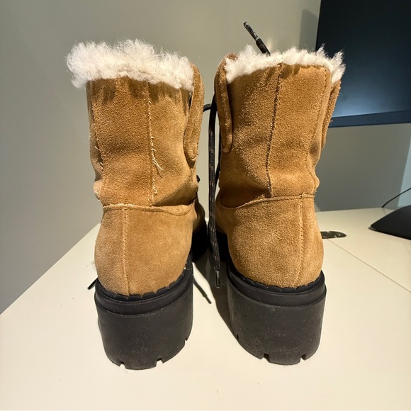 Marc Fisher LTD Lug Sole Brown Suede Boots - Picture 13 of 16